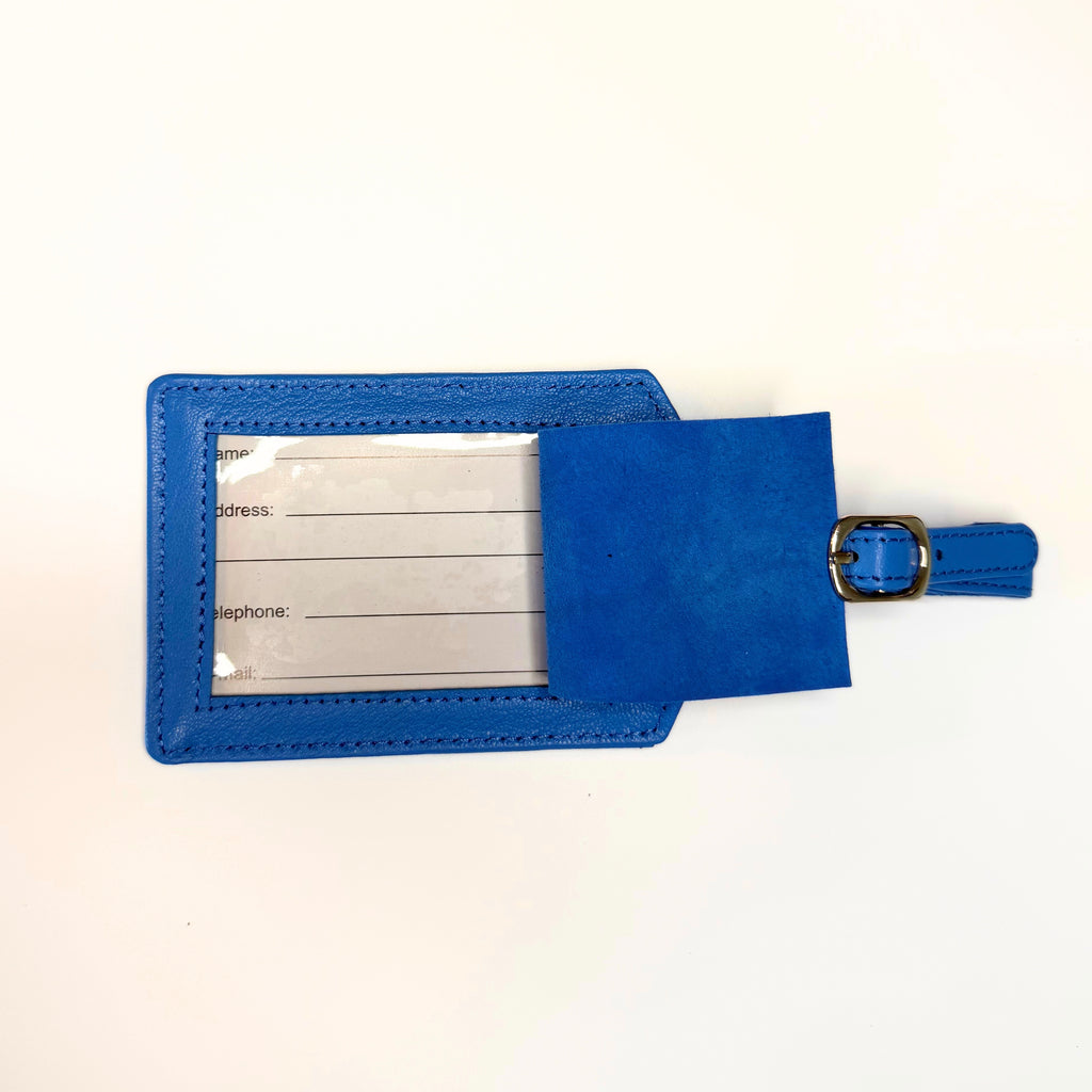 Leather Self-Finish Luggage Tag (Swell)